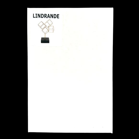 IKEA LINDRANDE Gold Cube Decoration 10 3/4" - Picture 3 of 4